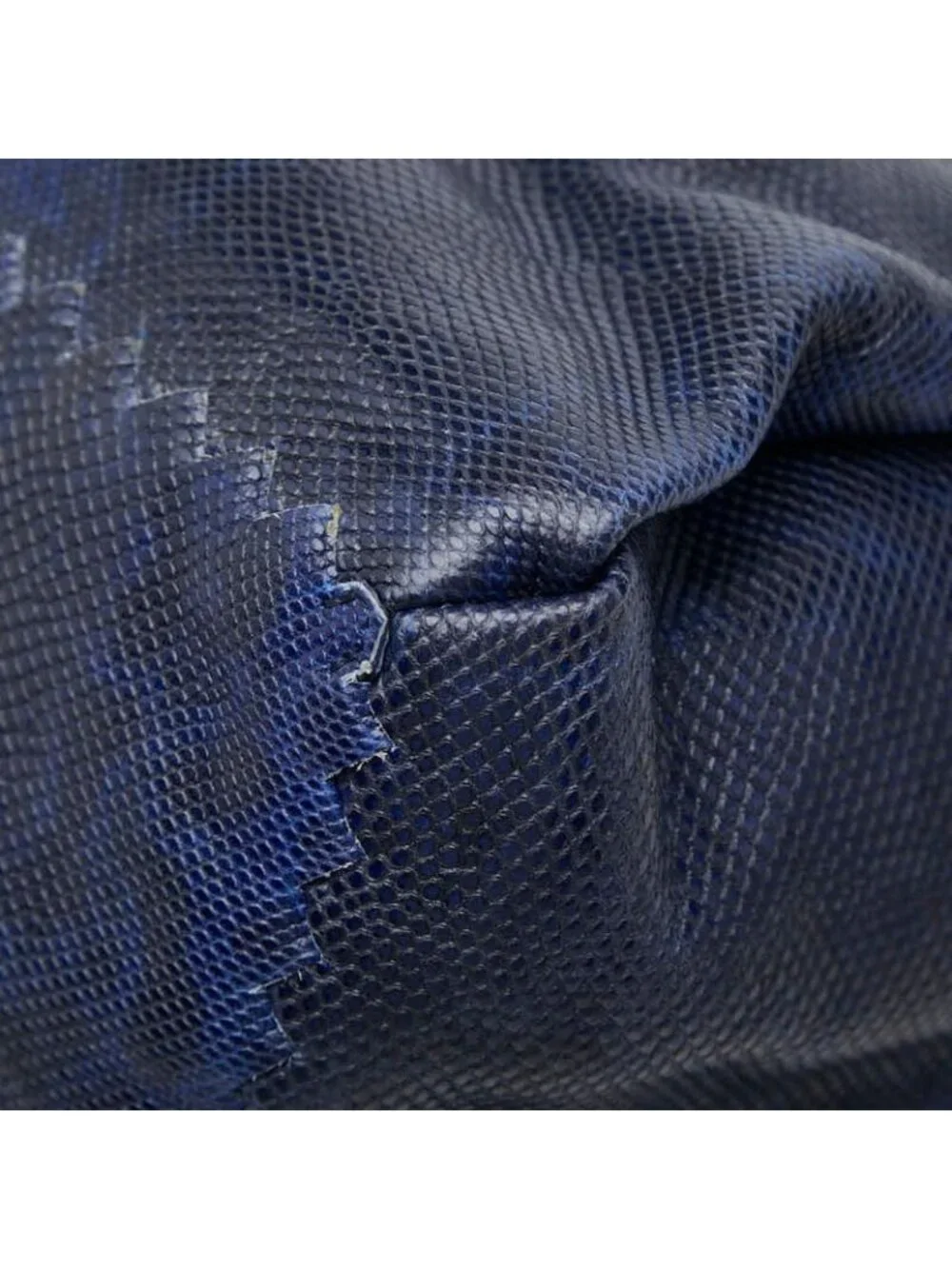 Bottega Veneta Intrecciato Tote Shoulder Bag Blue Watersnake Alpaca